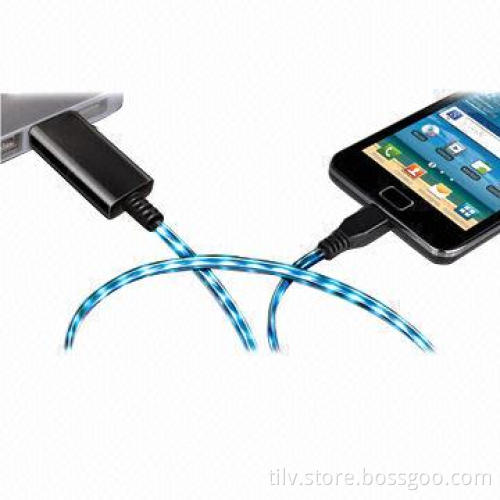 7-color Magical EL LED Light-up Cable for iPhone 5, 80cm Length